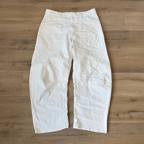 Nili Lotan white Shon tapered barrel ankle trouser pants - size 10 (Medium) - Picture 7 of 8